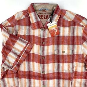 Tommy Bahama Camp Shirt Prism Plaid Breezer Acapul